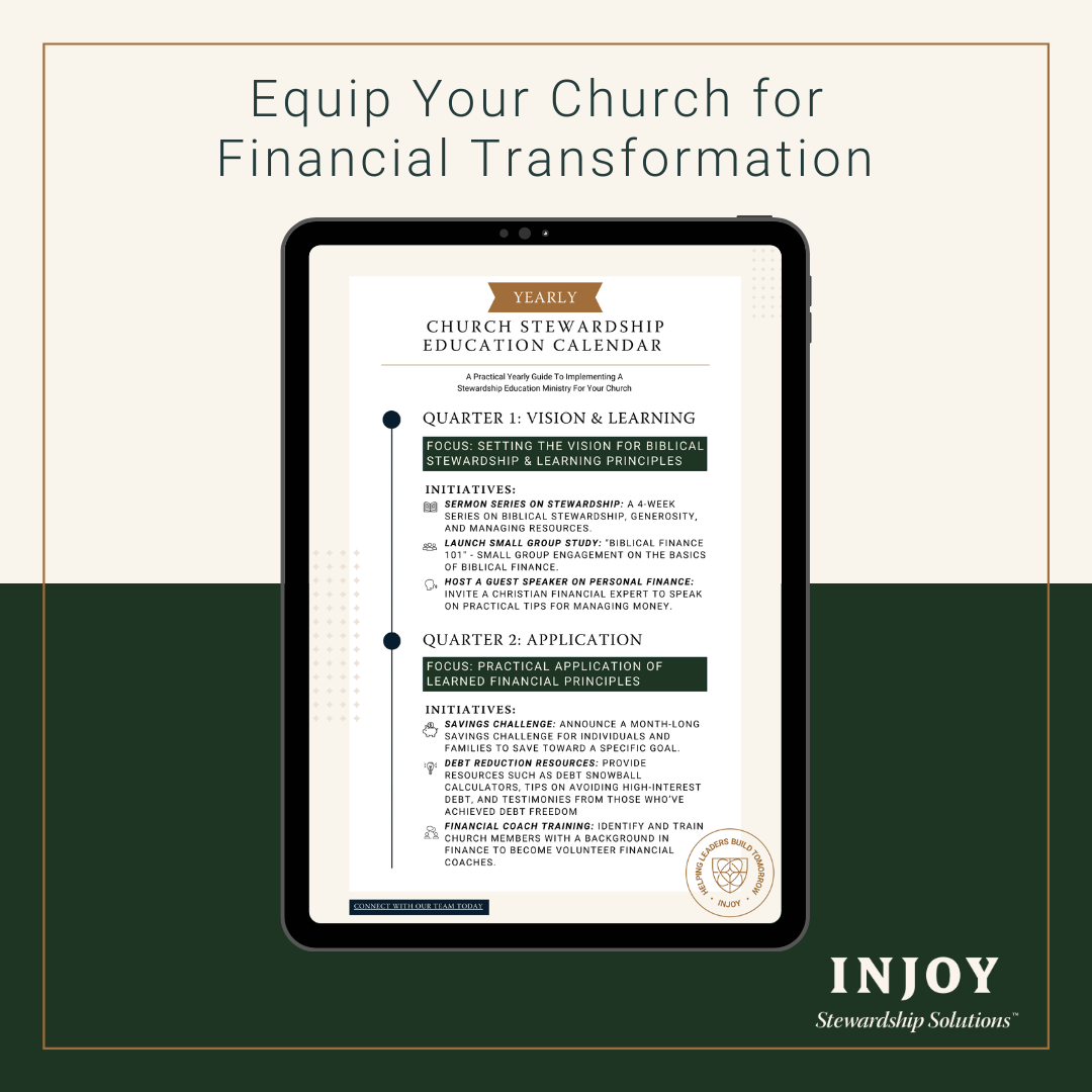 Yearly Church Stewardship Education Calendar mockup Yearly Church Stewardship Education Calendar mockup